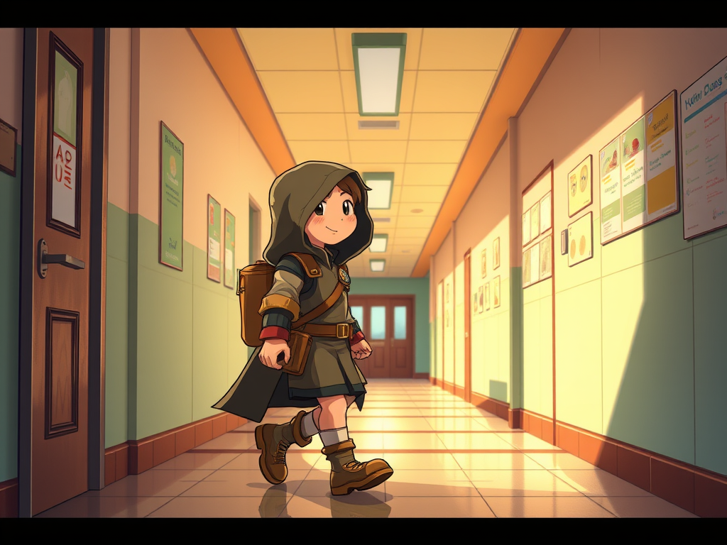 a walking animation for the Brave quest player that have 6 animation clips made in Krita