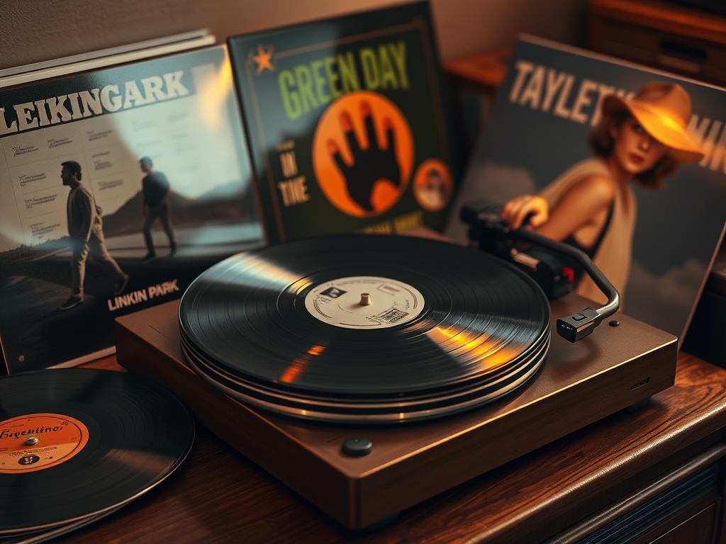 Best all-time album, which is likin park, green day, and more. Since teenage time listening to that awesome music but now I read.