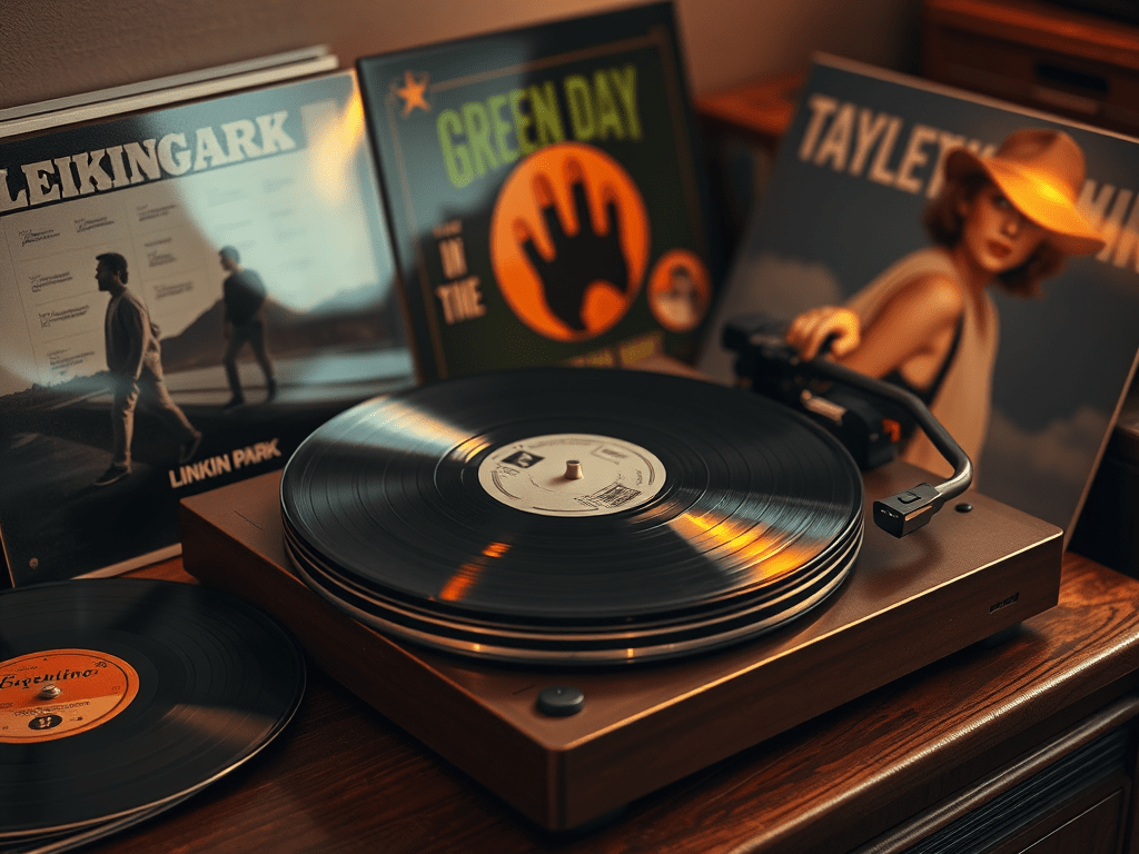 Best all-time album, which is likin park, green day, and more. Since teenage time listening to that awesome music but now I read.