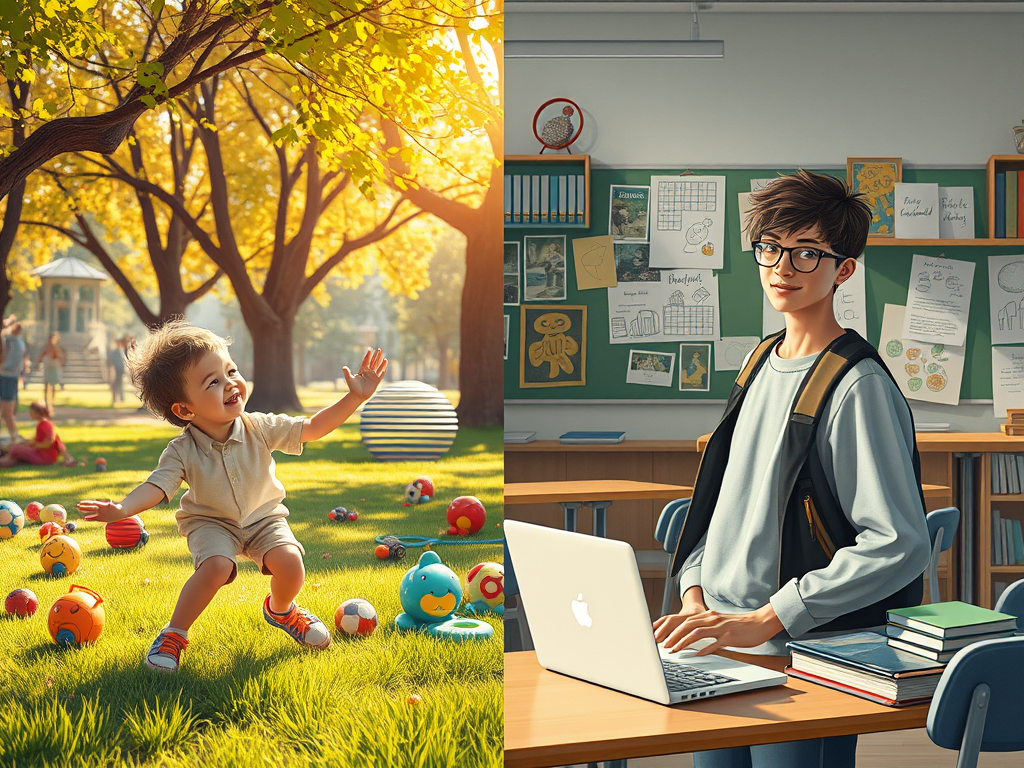 The best age for grown up is during middle to high school year