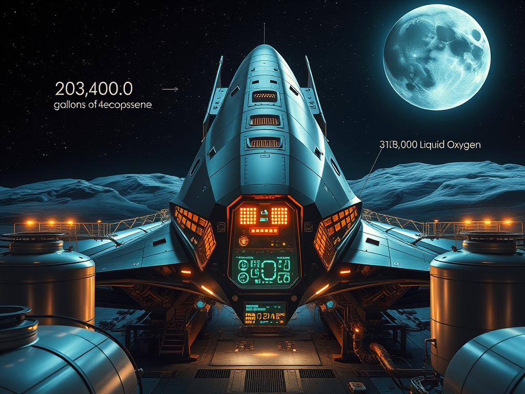 How much fuel do you need to go the moon?