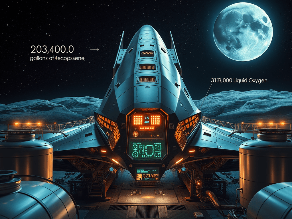 How much fuel do you need to go the moon?