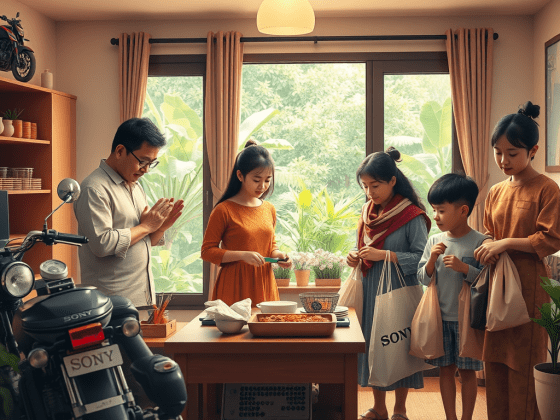 The number of family members and their roles