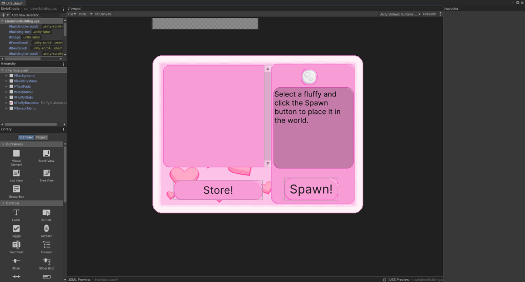 Add the fluffy farm here to store it and then place it back in the world.