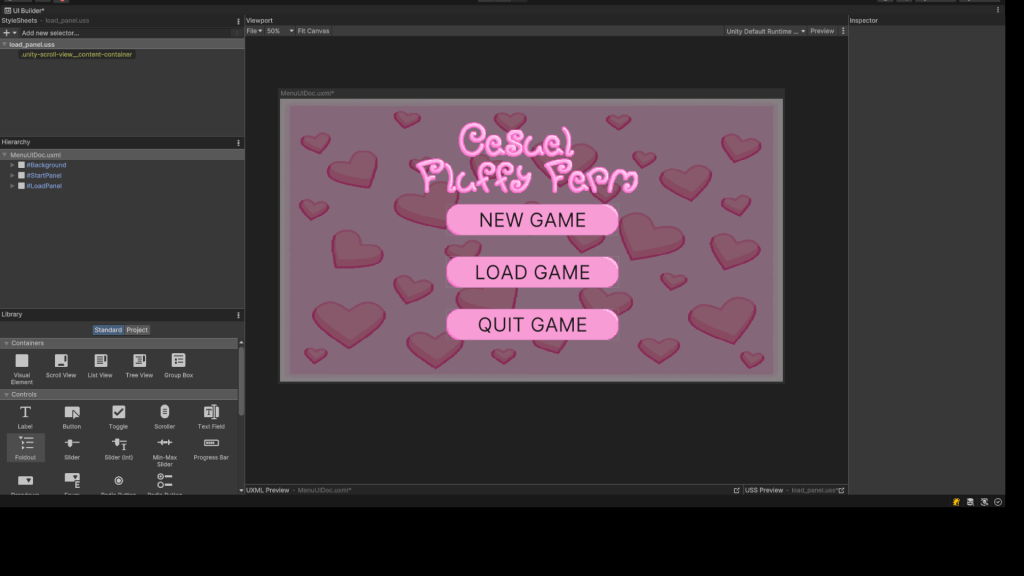 Choosing a specific menu to launch the game.