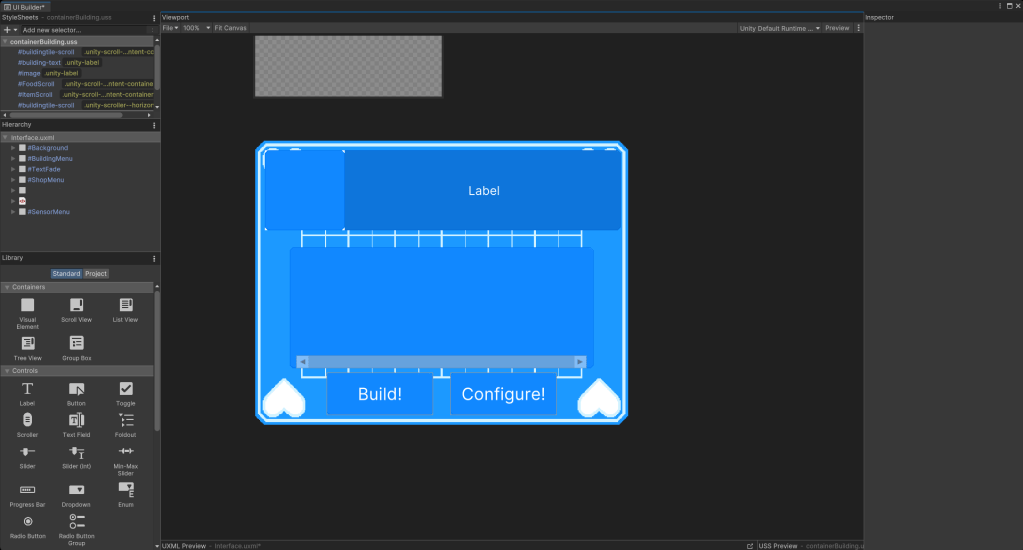 The building menu lets you create specific tiles that add a personal touch to the gameplay.