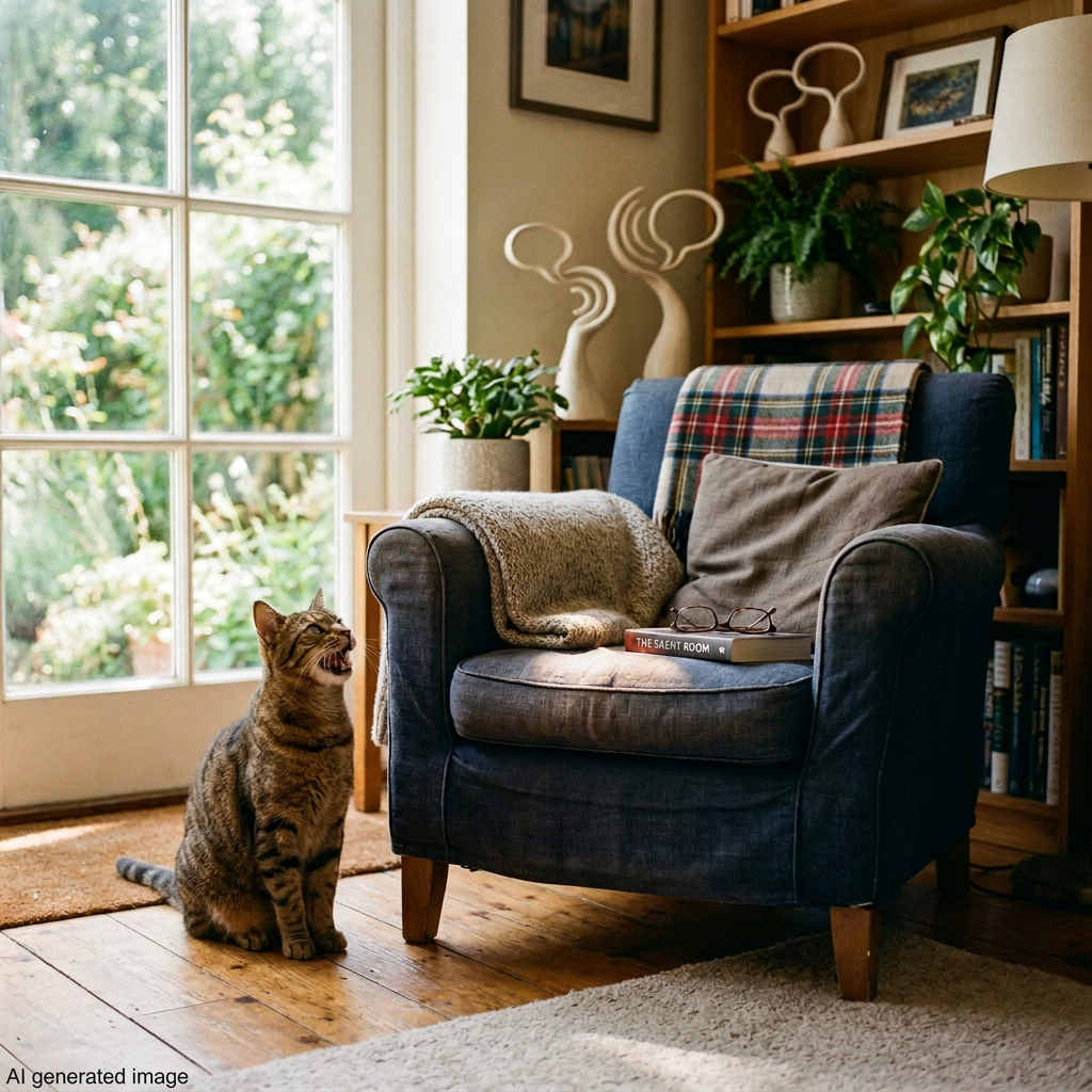 Pet talk in living room
